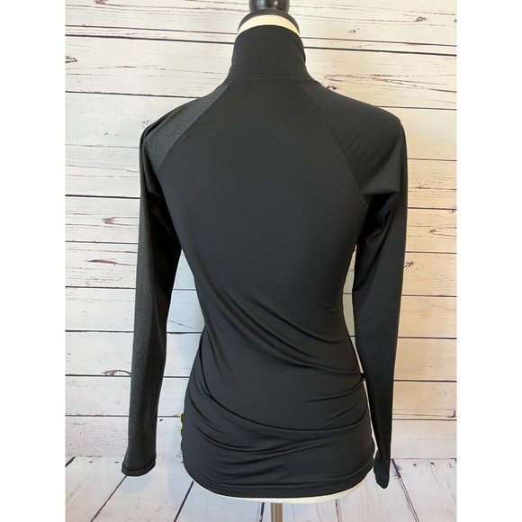 Nike Pro Livestrong Small Pullover Sweatshirt Black  1/2 Zip Stretch Running - Picture 2 of 8